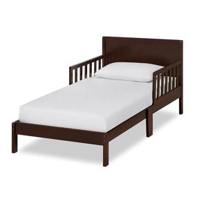 img 4 attached to 🛏️ Dream On Me Brookside Toddler Bed in Espresso - Greenguard Gold Certified | 53x29x28 Inch | Pack of 1