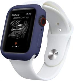 img 1 attached to 🔵 Hontao Ультратонкий мягкий ТПУ ударопрочный бамперный чехол для Apple Watch Series 3/2/1 - Синий, 38мм.