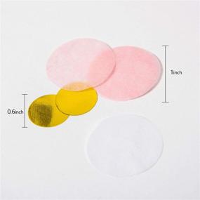 img 1 attached to 🎉 Jucoan 18000 PCS Round Tissue Confetti: White Pink Gold Party Decor for Birthdays, Baby Showers & Weddings