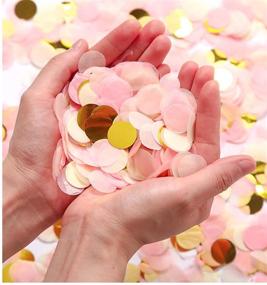 img 2 attached to 🎉 Jucoan 18000 PCS Round Tissue Confetti: White Pink Gold Party Decor for Birthdays, Baby Showers & Weddings