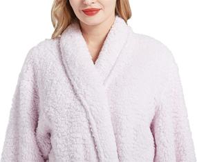 img 1 attached to Verpert Fuzzy Women Fleece Bathrobe