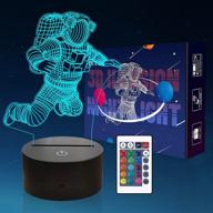 3d-лампа spaceman night light astronaut для мальчиков логотип