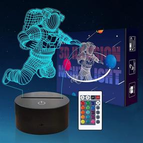 img 4 attached to 3D-лампа Spaceman Night Light Astronaut для мальчиков