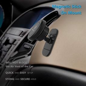 img 2 attached to 🚗 WixGear 2 Pack Magnetic Car Mount - Stick On Dashboard Phone Holder for Cell Phones and Mini Tablets