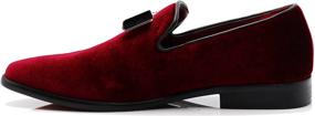 img 2 attached to 👞 Timeless Burgundy Men's Vintage Velvet Loafers - Classic Shoes