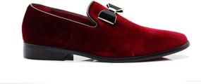 img 3 attached to 👞 Timeless Burgundy Men's Vintage Velvet Loafers - Classic Shoes