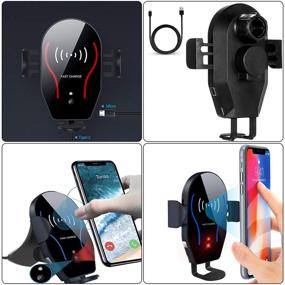 img 1 attached to 📱 Wireless Car Charger CD Slot Mount with Infrared Sensing - 10W Fast Charging - iPhone 12/11/11 Pro/11 Pro Max/X/XS/XS Max/XR/8 Plus & Samsung S10/S10+/S10E/S9/S9+/Note9/S8+