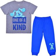 boys' nickelodeon blues clues 2 pack jogger set: tee shirt and pants for kids logo