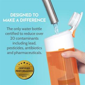 img 1 attached to 🚰 Astrea ONE Premium Water Bottle with Advanced Filtering, 23 Oz, BPA-Free Plastic, Meets NSF/ANSI Standards 42, 53, and 401, Independently Certified