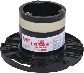 img 1 attached to 🚽 Improved ABS Black Cast Iron Closet Flange Replacement - Oatey 43538, 4-inch