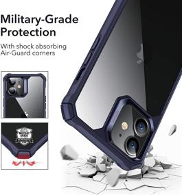 img 3 attached to ESR Air Armor Compatible With IPhone 12 Mini Case [Military-Grade Drop Protection] [Shock-Absorbing Corners] [Anti-Yellowing Hard Back] [Scratch Resistant] [Flexible Frame] 5