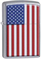 🔥 patriotic street chrome pocket lighter by zippo 29722: multifunctional and sleek one size design logo