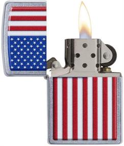 img 2 attached to 🔥 Patriotic Street Chrome Pocket Lighter by Zippo 29722: Multifunctional and Sleek One Size Design