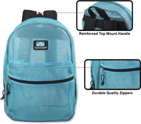 img 3 attached to 🎒 Stylish and Durable Transparent Backpack by Trailmaker: Ideal for School and Everyday Shoulder Use