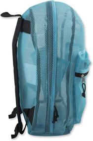 img 2 attached to 🎒 Stylish and Durable Transparent Backpack by Trailmaker: Ideal for School and Everyday Shoulder Use