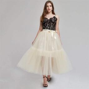 img 2 attached to Womens Floor Length Wedding Skirts Women's Clothing in Skirts