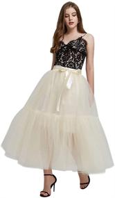 img 4 attached to Womens Floor Length Wedding Skirts Women's Clothing in Skirts