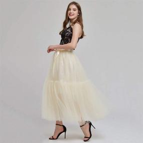 img 3 attached to Womens Floor Length Wedding Skirts Women's Clothing in Skirts