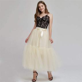 img 1 attached to Womens Floor Length Wedding Skirts Women's Clothing in Skirts