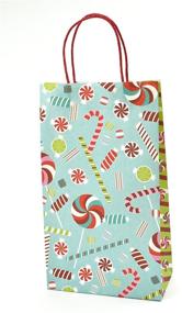 img 2 attached to 🎁 12 Pack of Christmas Medium Gift Bags - White Kraft with Festive Designs - Ideal Goodie Bags for Christmas