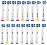 🦷 pack of 18 sensitive gum care brush head replacements for oral b braun electric toothbrush with soft bristles, offering superior and gentle cleaning. logo