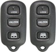 enhance your car security with keyless2go replacement keyless entry remote car key fob (2 pack) - fcc hyq12bbx hyq12ban, 4 button logo