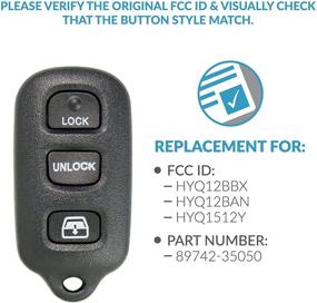 img 1 attached to Enhance Your Car Security with Keyless2Go Replacement Keyless Entry Remote Car Key Fob (2 Pack) - FCC HYQ12BBX HYQ12BAN, 4 Button