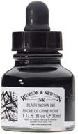 приобретите краску winsor & newton drawing bottle с капельной крышкой, 30 мл - черную индийскую краску для точных и профессиональных результатов логотип