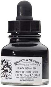 img 4 attached to Приобретите краску Winsor & Newton Drawing Bottle с капельной крышкой, 30 мл - черную индийскую краску для точных и профессиональных результатов