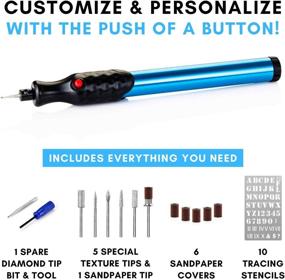 img 3 attached to 🖋️ The Original Easy Etcher: Portable Precision Engraving Pen with 10 Stencils - DIY Engraving Tool for Jewelry, Metal, Glass, Leather, Wood