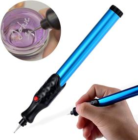 img 4 attached to 🖋️ The Original Easy Etcher: Portable Precision Engraving Pen with 10 Stencils - DIY Engraving Tool for Jewelry, Metal, Glass, Leather, Wood