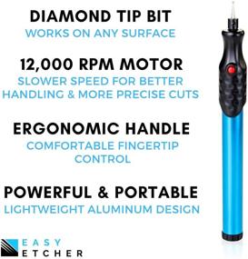 img 2 attached to 🖋️ The Original Easy Etcher: Portable Precision Engraving Pen with 10 Stencils - DIY Engraving Tool for Jewelry, Metal, Glass, Leather, Wood
