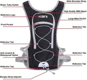 img 2 attached to Stay Hydrated on the Go: KBNI Hydration Backpack with 2L Water Bladder for Outdoor Activities - Running, Hiking, Camping, Skiing, Cycling