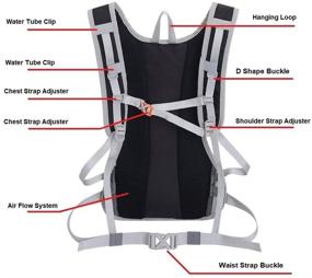 img 1 attached to Stay Hydrated on the Go: KBNI Hydration Backpack with 2L Water Bladder for Outdoor Activities - Running, Hiking, Camping, Skiing, Cycling