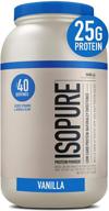 🍦 isopure low carb naturally sweetened protein powder for immune support and keto diets - vanilla flavor logo