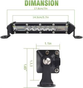 img 2 attached to 🔦 Sanman 7 Inch LED Offroad Light Bar - Flood Spot Combo Work Driving Light for SUV UTV ATV Trucks (Pack of 2)