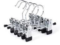 👢 amber home 6" metal boots hangers with 2 adjustable clips 20pack, space-saving multifunctional hangers for socks, hats, towels, bags, pet clothes, and traveling (length 15cm - 6" - 20pcs) логотип