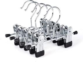 img 4 attached to 👢 Amber Home 6" Metal Boots Hangers with 2 Adjustable Clips 20pack, Space-Saving Multifunctional Hangers for Socks, Hats, Towels, Bags, Pet Clothes, and Traveling (Length 15CM - 6" - 20pcs)