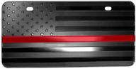 bparts usa american black flag metal stamped embossed license plate 2 hole (12&#34 logo