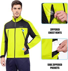 img 2 attached to BALEAF Men's Winter Cycling Running Jacket - 🧥 Thermal Fleece Biking Bicycle Cold Weather Gear - Windproof