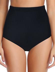 img 1 attached to 👙 Firpearl Women's Ultra High Waisted Bikini Bottom: Tummy Control Swimwear with UPF50+ Protection