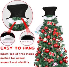 img 1 attached to OurWarm Large Snowman Tree Topper: 🎄 Festive Christmas Holiday Decoration for Winter Wonderland Party