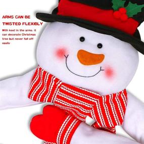 img 2 attached to OurWarm Large Snowman Tree Topper: 🎄 Festive Christmas Holiday Decoration for Winter Wonderland Party