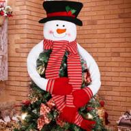 ourwarm large snowman tree topper: 🎄 festive christmas holiday decoration for winter wonderland party logo