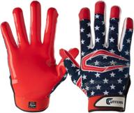 🏈 game day receiver silicone grip football gloves - ideal for cutters. available in adult and youth sizes logo