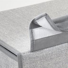 img 1 attached to 🗄️ mDesign Soft Fabric Hanging Storage Organizer with Removable Drawer - 2 Pack Gray