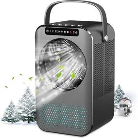 img 4 attached to 🌬️ Compact and Portable Air Conditioner with 600Ml Water Tank - 7 Colors Lights, LED Display, 2/4 Timer, 3 Speeds