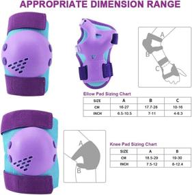 img 3 attached to 🛴 ArgoHome Kids Youth Knee Pad Elbow Pad Set with Wrist Guards for Roller Skating, Biking, Cycling, Inline Skating, Scooter Sports & Outdoor Activities