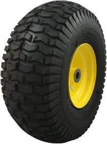 img 4 attached to John Deere Riding Mower Front Tire 🚜 Assembly - MARASTAR 15x6.00-6, Turf Saver Tread Replacement