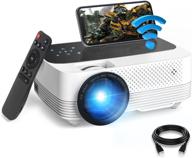 📽️ wifi projector, 1080p hd mini projector with cellular phone screen sync, 6500l movie projector compatible with tv stick, ps4/5, hdmi, usb, av, sd, laptop - upgraded 2021 logo